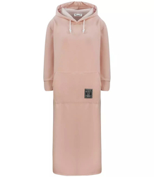 Ciepła bluza damska dresowa Oversize Sukienka Bawełniana Kaptur