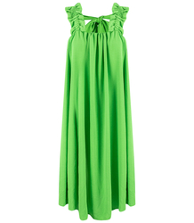 PHILIPA dress with ruffled straps and an open back