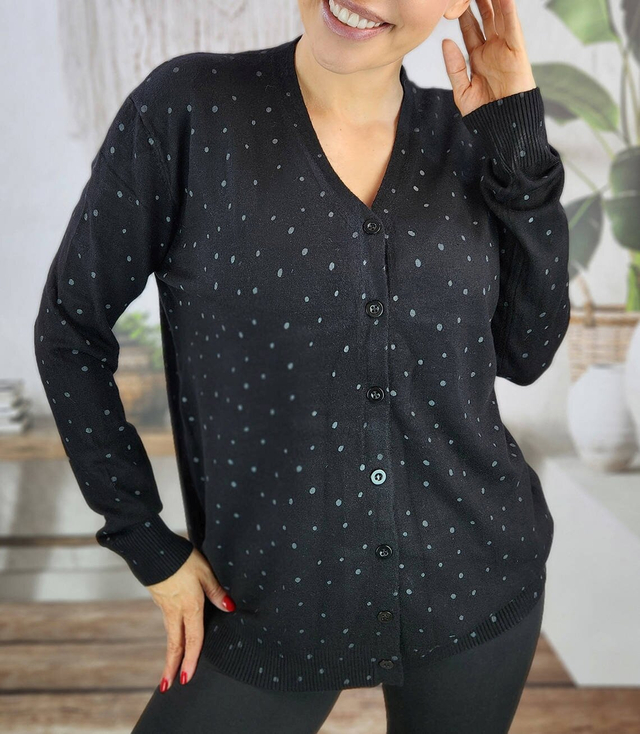 Classic dotted cardigan sweater NELA