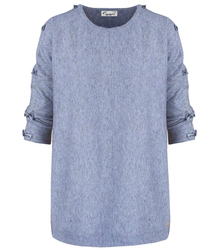 Women's sweater with bows and crystals MATYLDA