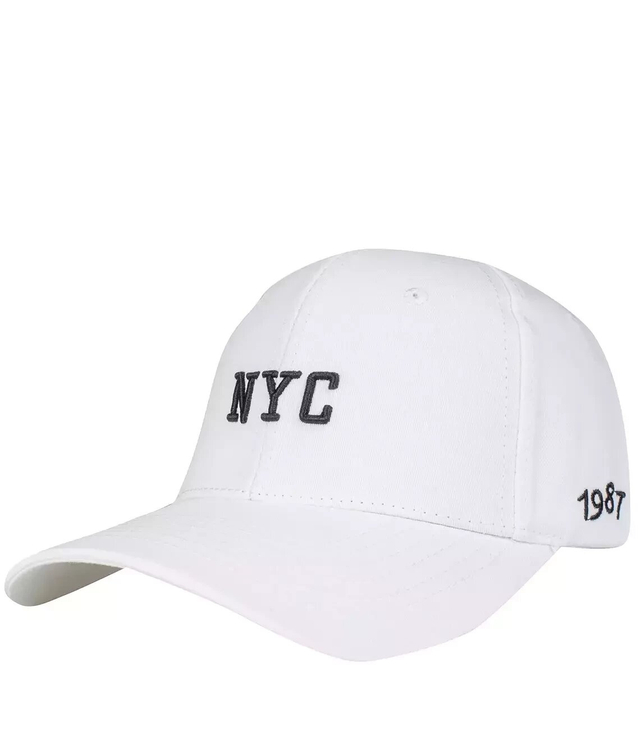 Baseball cap with embroidered NYC lettering