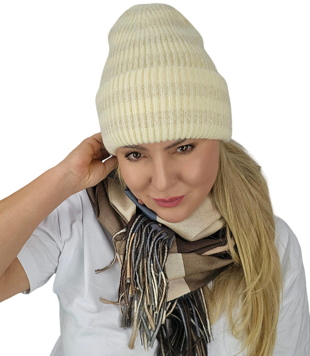 Warm women's BEANIE winter beanie autumn one-color hat