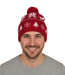 Winter Christmas hat with pom-pom - perfect for preze