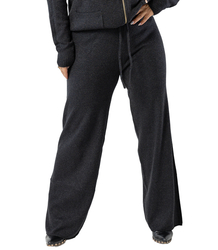 Loose melange knit pants AMELIA
