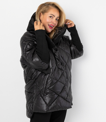 Winter jacket with decorative welts oversize DIAMOND