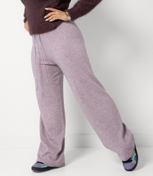 Loose melange knit pants AMELIA