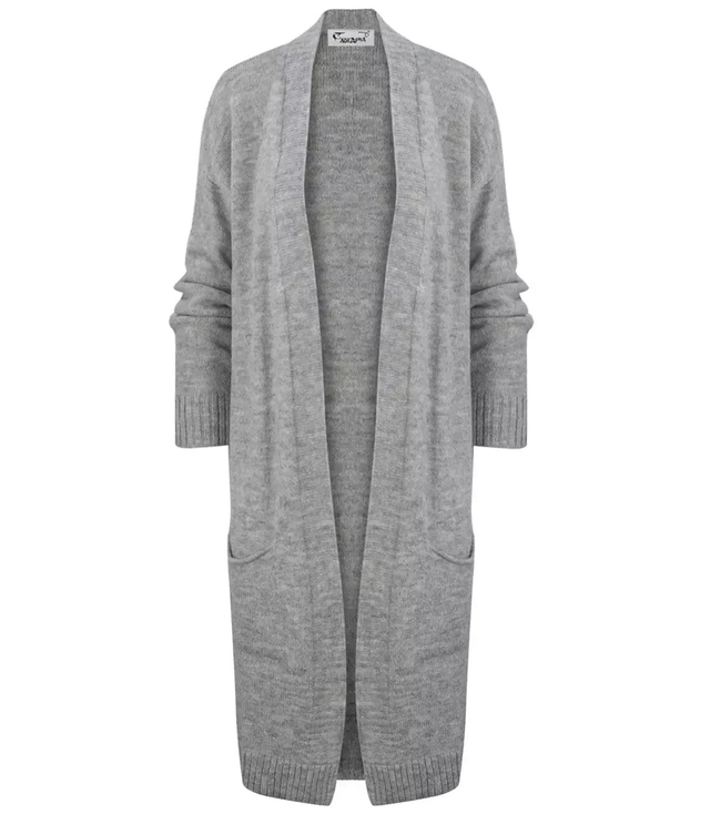 Warm and soft LONG BASIC sweater cardigan