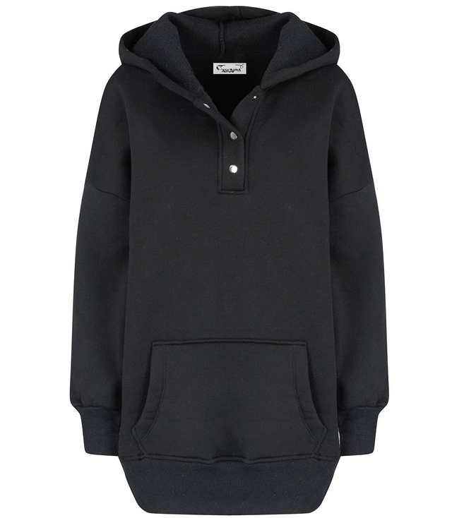 Warm, smooth oversize hooded sweatshirt JANET