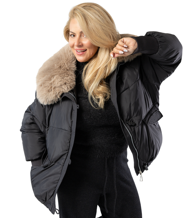 IRMA winter bomber jacket with detachable sheepskin jacket