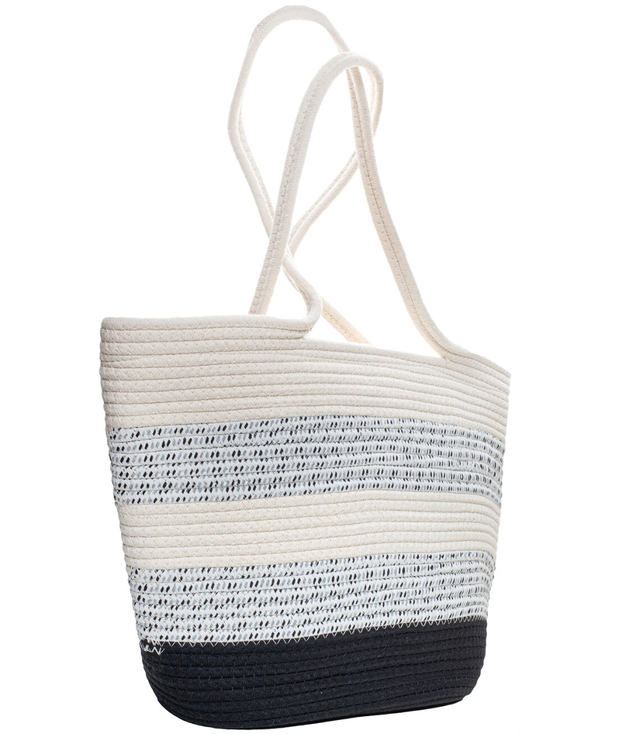 Mega large summer beach bag braided cotton