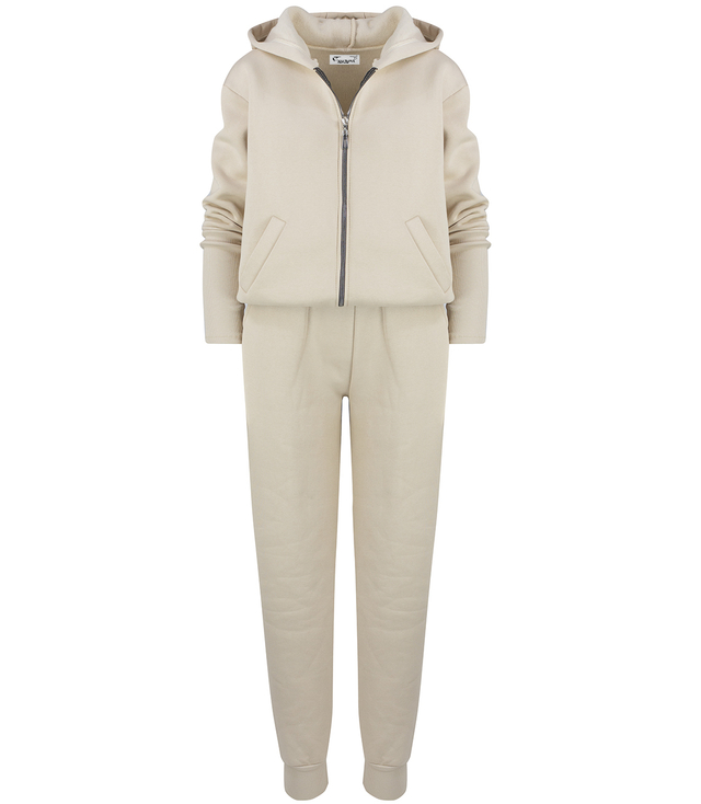 Sports tracksuit set fleecy cotton smooth oversize MIRABELL