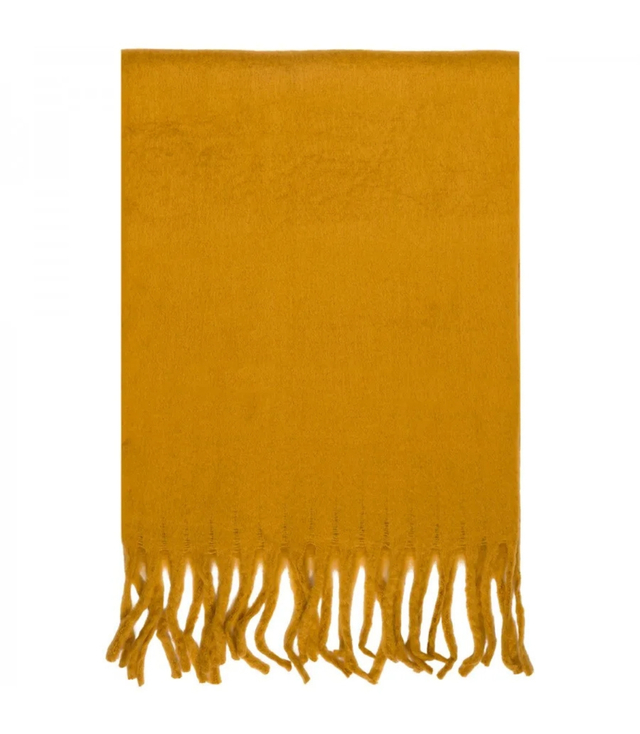 Thick warm fringed scarf AURORA