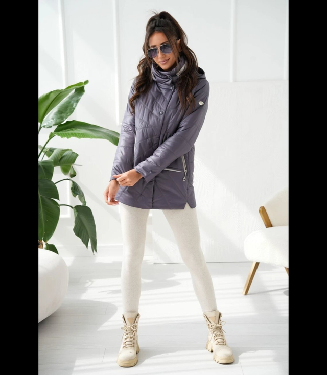 Women's transitional warm jacket Elegant Hood For autumn MAGDA