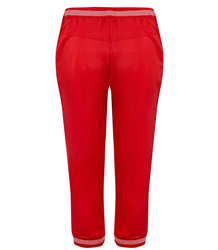 Elastic cropped pants elastic 3/4 stripes