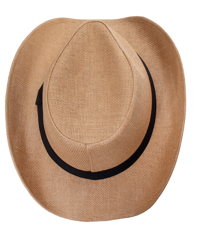 Men's cowboy hat with black strap