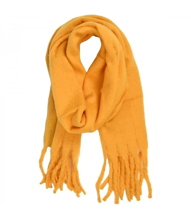 Thick warm fringed scarf AURORA