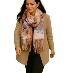 Women's scarf fashionable pattern with tassels