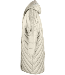 Long jacket women's coat with diagonal quilting Warm LUCY