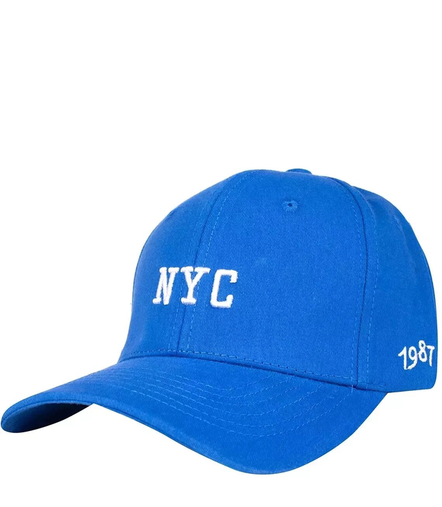 Baseball cap with embroidered NYC lettering