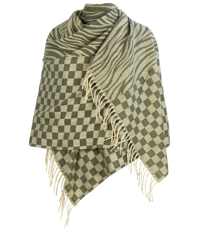 Fashionable two-color zebra shawl scarf