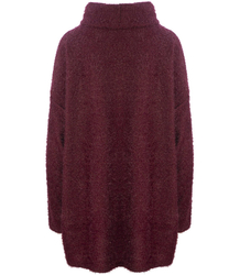 Luźny sweter z golfem puszysty ciepły GOLF