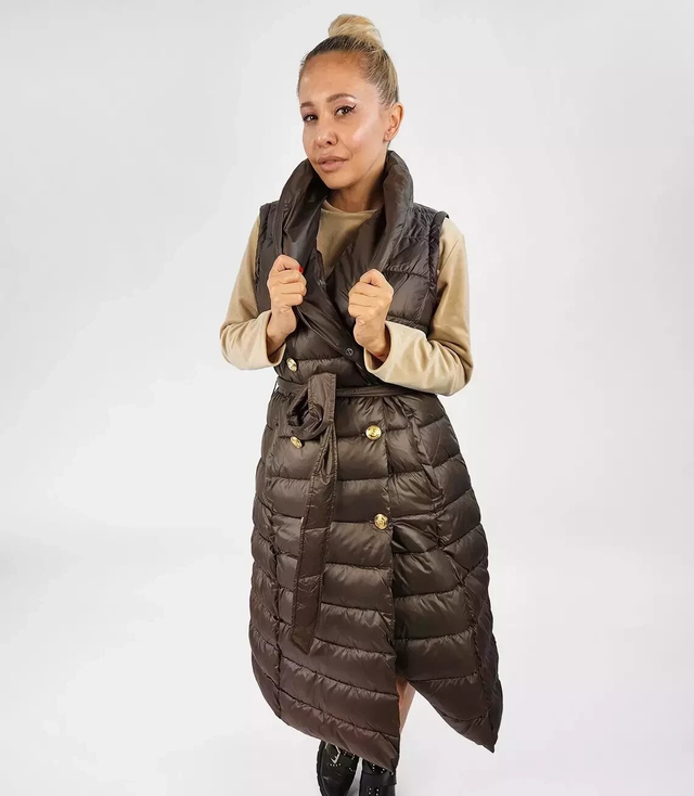 Quilted jacket coat sleeveless 4W1 FUR