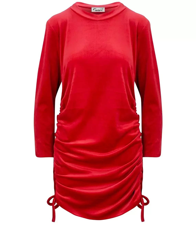 SEXY crinkled velor mini dress