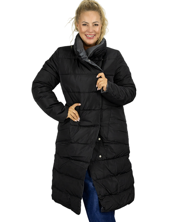 Women's long jacket double-sided quilted coatEMMA