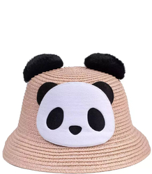 Set of braided panda ears hat + handbag