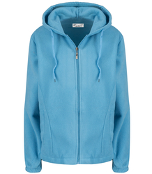 Warm fleece zippered sweatshirt with hood ALMA