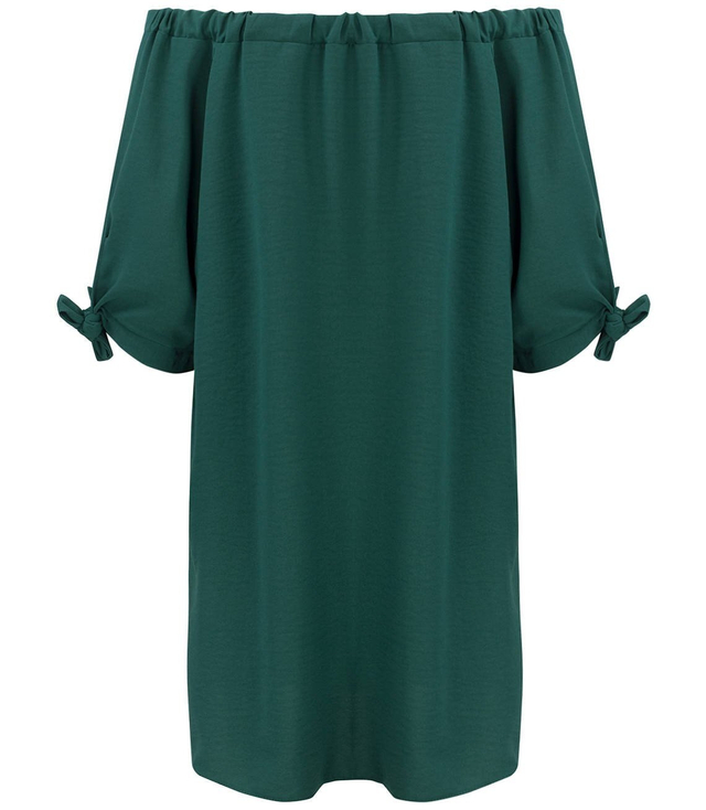 HISPANKA tunic uncovered shoulders mini dress MARIOLA