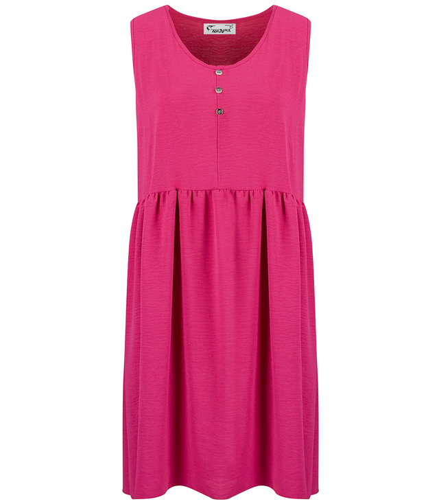 A simple midi dress with a cut-off waist and flared bottom NATASHA