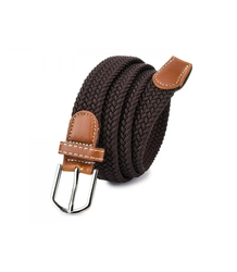 Rozciągliwy damski pasek 100x2,5 cm pleciona taśma elegancki