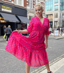 Long airy polka dot MAXI dress