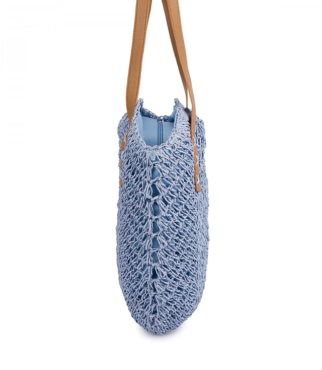 Women's beach bag boho openwork for summer basket shopper
