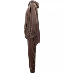 Dres spodnie bluza kaptur welur plus size