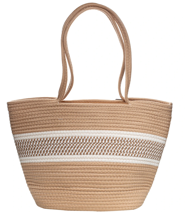 Mega large summer beach bag braided cotton