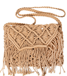 Summer small macramé boho shoulder bag 