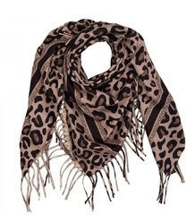 Fashionable scarf panther scarf elegant scarf with tassels