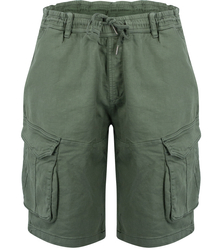 Cargo shorts with elastic waistband and cargo shorts