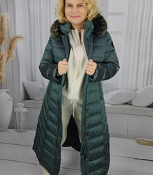 Long quilted winter warm coat with hood ARCTICA jacket