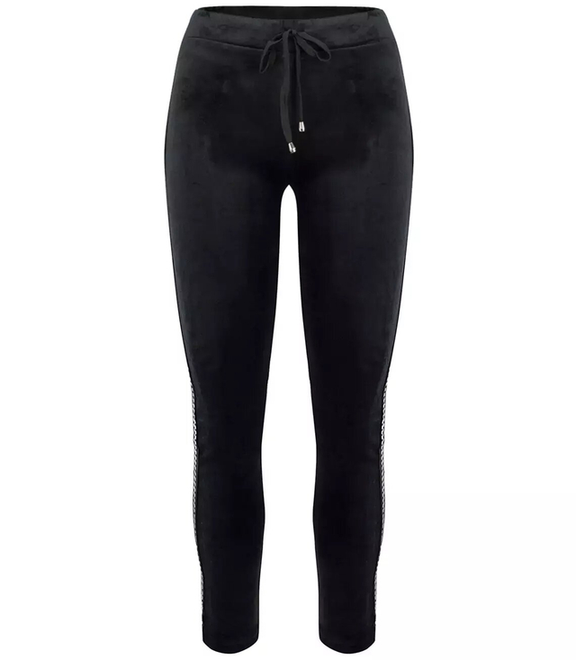 Wygodne welurowe Spodnie DRESOWE gumka 