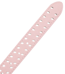 Women's eco leather belt with decorative holes 3 cm