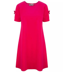 Elegancka prosta sukienka rozkloszowana mini