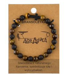 Men's bracelet with natural stones