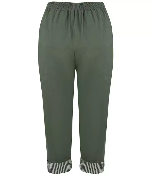 3/4 stripe thin elasticated trousers
