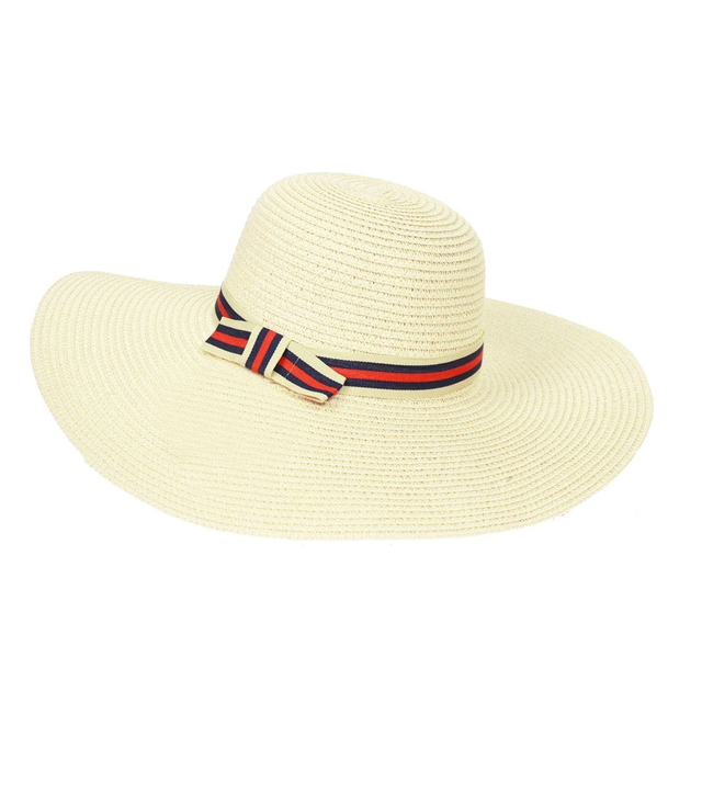 Elegancki kapelusz plażowy duże rondo taśma