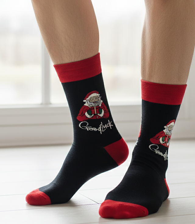 Men's Christmas socks - winter, warm, Christmas patterns