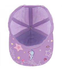 Children's baseball cap decorated with mermaid print