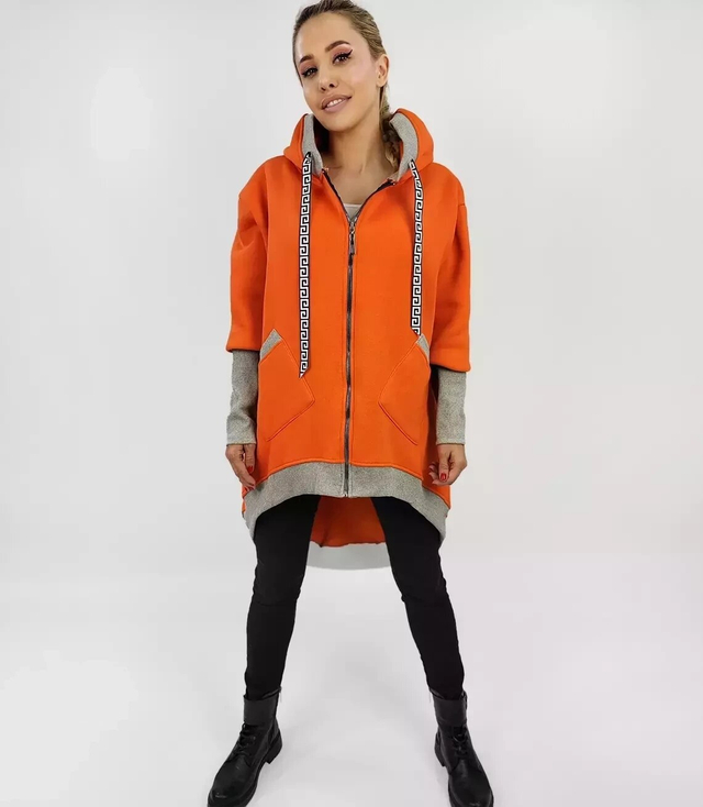 Warm oversized sweatshirt PARKA sweatshirt hoodie